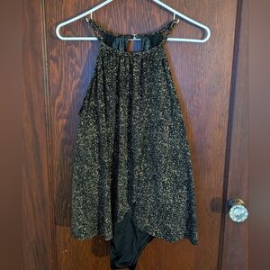 Magicsuit Black & Gold Flattering One Piece Swimsuit Size 16